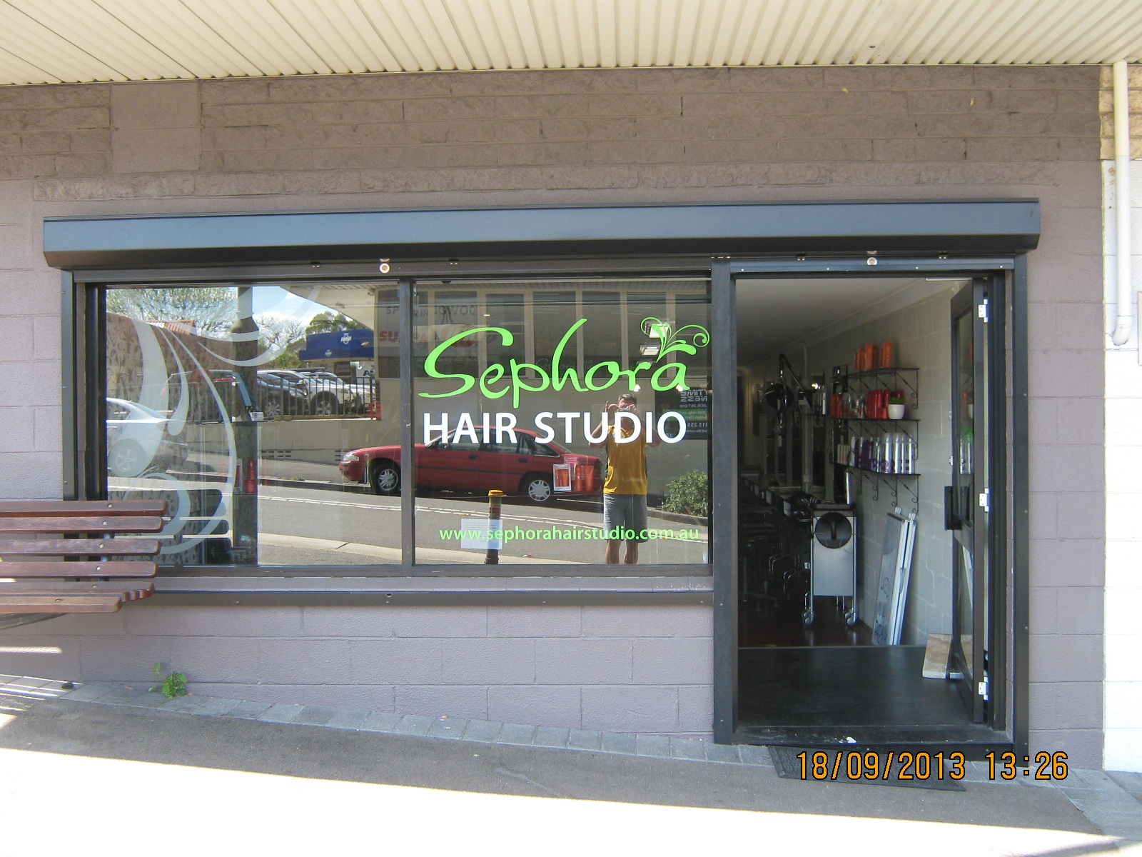 Commercial Project - Hair Studio with shutters open